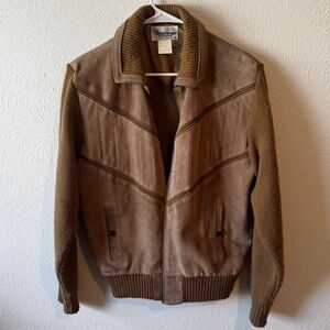 Vintage 1970s Men’s Repage Leather Jacket Sweater suede jacket Size Large